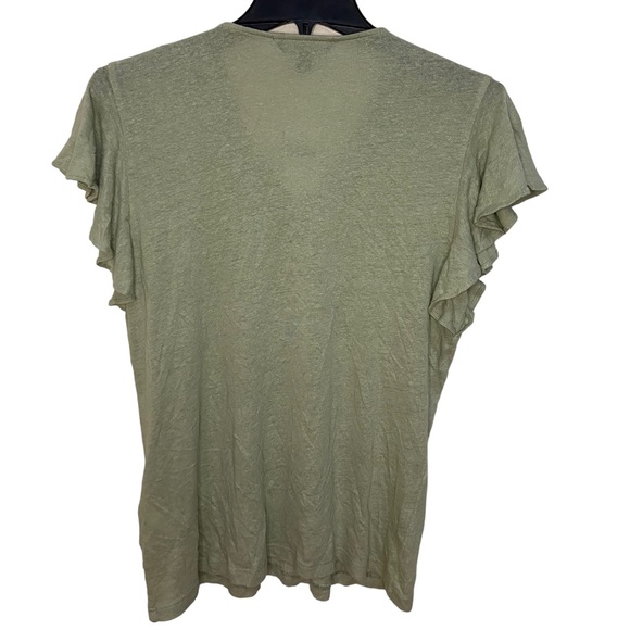 Lauren Ralph Lauren Linen-Blend Jersey Flutter-Sleeve Ranch Sage S New W… - Picture 6 of 6